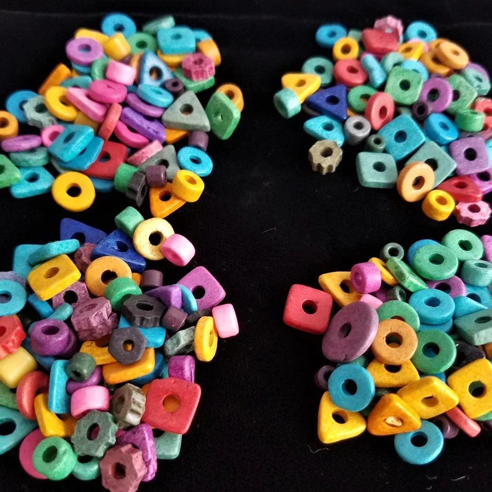 240 Greek Ceramic BEADS Mixed Colors & Shapes NEW bundle set lot over 45g